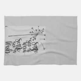 Inspirerend zin met een paardenbloem-wiet/wens theedoek