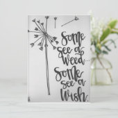 Inspirerend zin - wiet - wensnota Kaart (Staand voorkant)