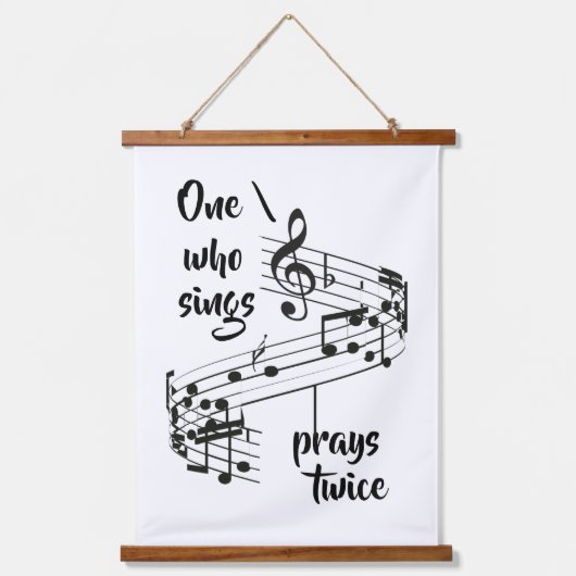 Inspirerend Zing en Bid Quote Hangend Wandkleed (Voorkant)