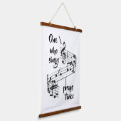 Inspirerend Zing en Bid Quote Hangend Wandkleed (Gebogen)