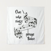 Inspirerend Zing en Bid Quote Wandkleed (Voorkant)