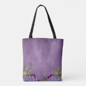 Inspirerend zoekt God Eerste Paarse Floral Tote Bag (Achterkant)