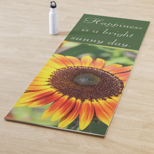 Inspirerend Zonnebloem Quote Yoga Mat (In situ)