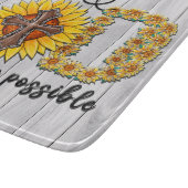 Inspirerend Zonnebloem Sublimatie/Schrift Snijplank (Hoek)