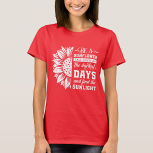 Inspirerend zonnebloem t-shirt