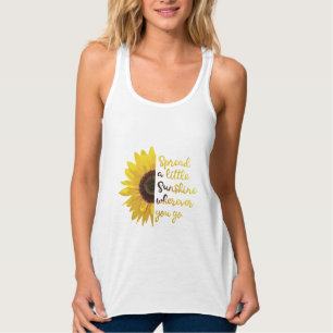 Inspirerend zonnebloem tanktop