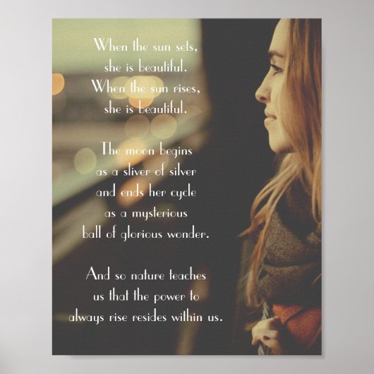 Inspirerend zonnegedicht | Foto Poster (Voorkant)