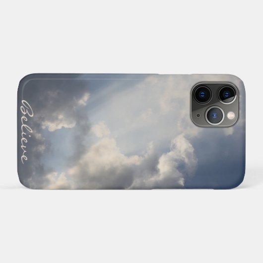 Inspirerend zonnestralen blauwe lucht Case-Mate iPhone case (Achterkant (horizontaal))