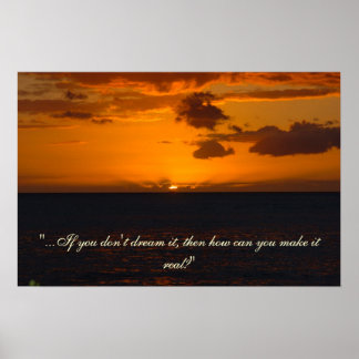 Inspirerend zonsondergang poster