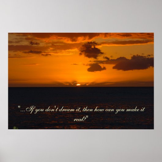 Inspirerend zonsondergang poster (Voorkant)
