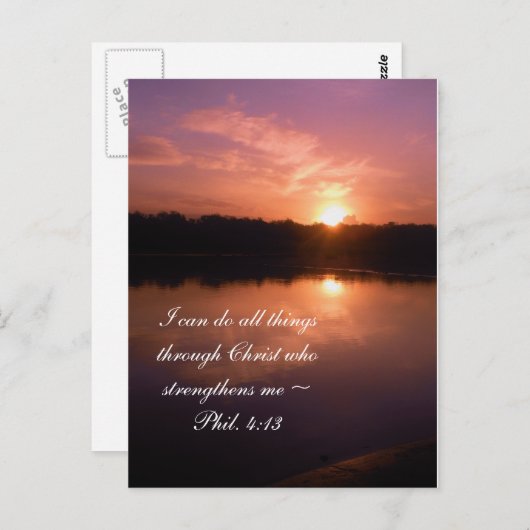 Inspirerend zonsopgang briefkaart (Voorkant / Achterkant)