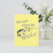 Inspirerend zorg in aanbidding Christelijk Briefkaart (Staand voorkant)