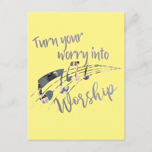 Inspirerend zorg in aanbidding Christelijk Briefkaart (Voorkant)