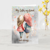 Inspirerend zus (vriend, persoon) kaart (Gele Bloem)