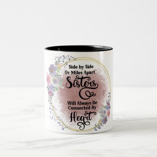 Inspirerend zusje Quote Two-Tone Koffee Mok (Center)