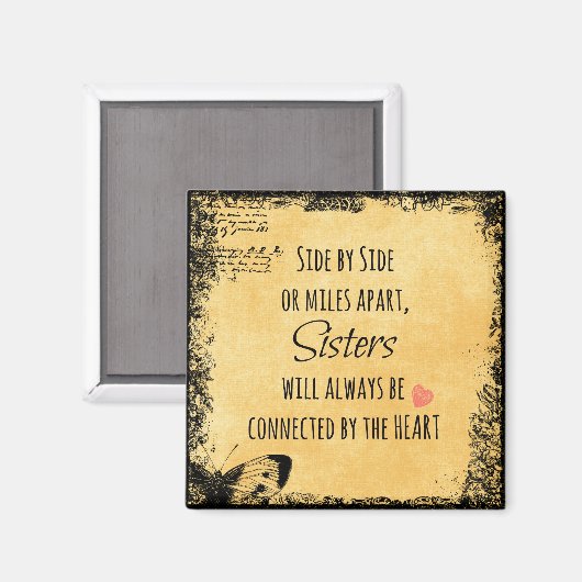 Inspirerend zuster Quote Magneet (Voorkant / Achterkant)