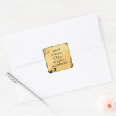 Inspirerend zuster Quote Vierkante Sticker (Envelop)