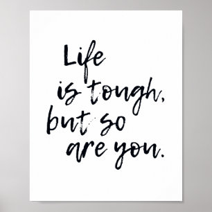 Inspirerend zwart en wit Scandi typografisch Poster