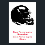 Inspirerend Zwart Wit Pop Art Football Helm Poster<br><div class="desc">Goede spelers inspireren zichzelf Grote spelers inspireren anderen - American Sport Games Digitale kunstwerken - Pop Art Style Football Helm</div>