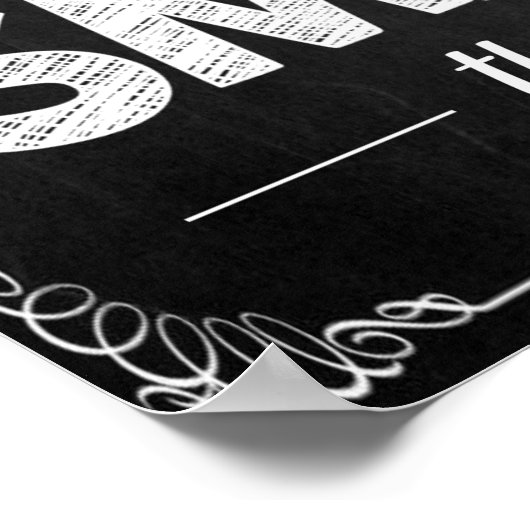 Inspirerend zwart-wit Poster (Hoek)