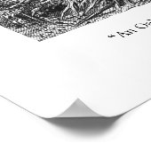 Inspirerend zwart-wit Poster met een machtig eiken (Hoek)