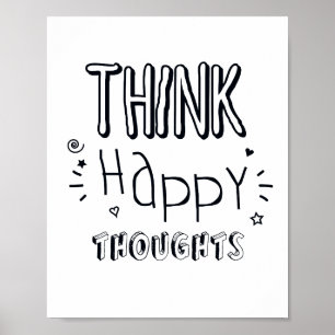 Inspirerend zwart-wit Scandi-typografisch Poster