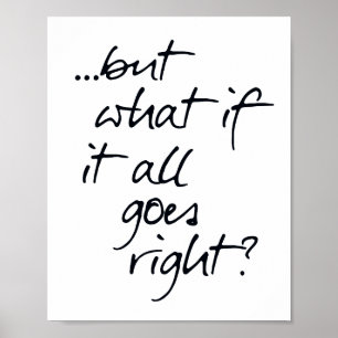 Inspirerend zwart-wit Scandi-typografisch Poster