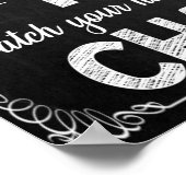 Inspirerend zwart-witleslokaal Poster (Hoek)