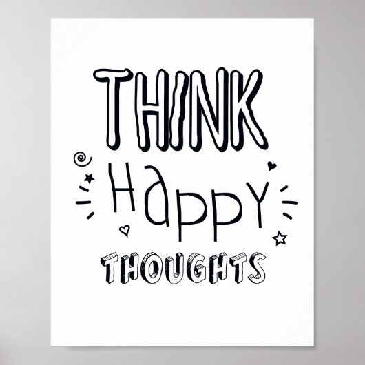 Inspirerend-zwart-witscandi-typografisch Poster (Voorkant)