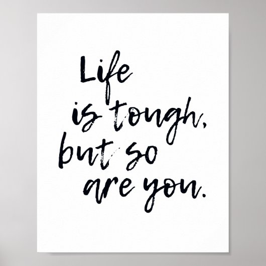 Inspirerend-zwart-witscandi-typografisch Poster (Voorkant)