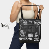Inspirerend zwarte basisschoolleraar tote bag
