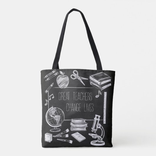 Inspirerend zwarte basisschoolleraar tote bag (Achterkant)