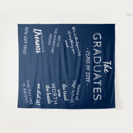 Inspirerende 2025 Afstudeerfeest Foto Achtergrond Wandkleed (Voorkant (horizontaal))