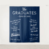 Inspirerende 2025 Afstudeerfeest Foto Achtergrond Wandkleed (Voorkant)