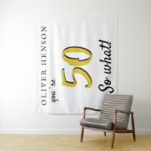 Inspirerende 50e verjaardag feest achtergrond wandkleed (In situ)