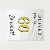 Inspirerende 60e verjaardag feest achtergrond wandkleed (Voorkant (horizontaal))