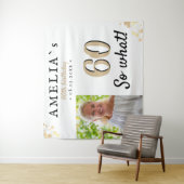 Inspirerende 60e verjaardag foto achtergrond wandkleed (In situ)