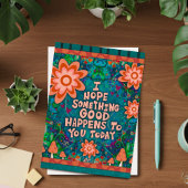 Inspirerende aanmoediging citaat Paddenstoel Bloem Kaart