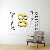 Inspirerende Achtergrond voor 80e Verjaardagsfeest Wandkleed (In Situ (horizontaal))
