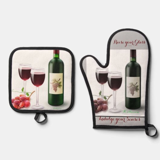 Inspirerende  acryl Onderzetters Ovenwant & Pannenlap Set (Voorkant)