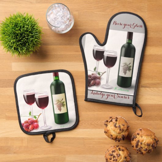 Inspirerende acryl Onderzetters Ovenwant & Pannenlap Set (Top down)