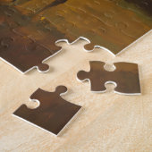 Inspirerende Afrikaanse Olifant Giraffe Landschap Legpuzzel (Zijkant)
