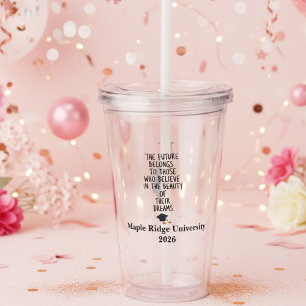 Inspirerende Afstudeercitaat Universiteit Jaar Acryl Drinkbeker