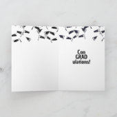 Inspirerende Afstuderen tekst op zwart Kaart (Binnen)