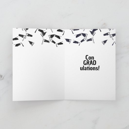 Inspirerende Afstuderen tekst op zwart Kaart (Binnen)