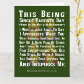 Inspirerende alleenstaande ouder kaart (Gele Bloem)