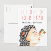 Inspirerende angst offerte meisje ontmoet vlinder  briefkaart (Voorkant / Achterkant)