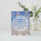 Inspirerende Aspen Winterlandschap Foto & Citaat Briefkaart (Staand voorkant)
