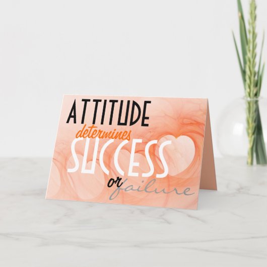 Inspirerende Attitude...Succes Oranje Harten Kaart (Voorkant)