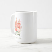 Inspirerende augustus geboortebloem Moeder Wrap Koffiemok (Voorkant links)